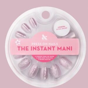 Olive & June Lavender Blooms Velvet Press On Nails Round Extra Short 42ct Kit